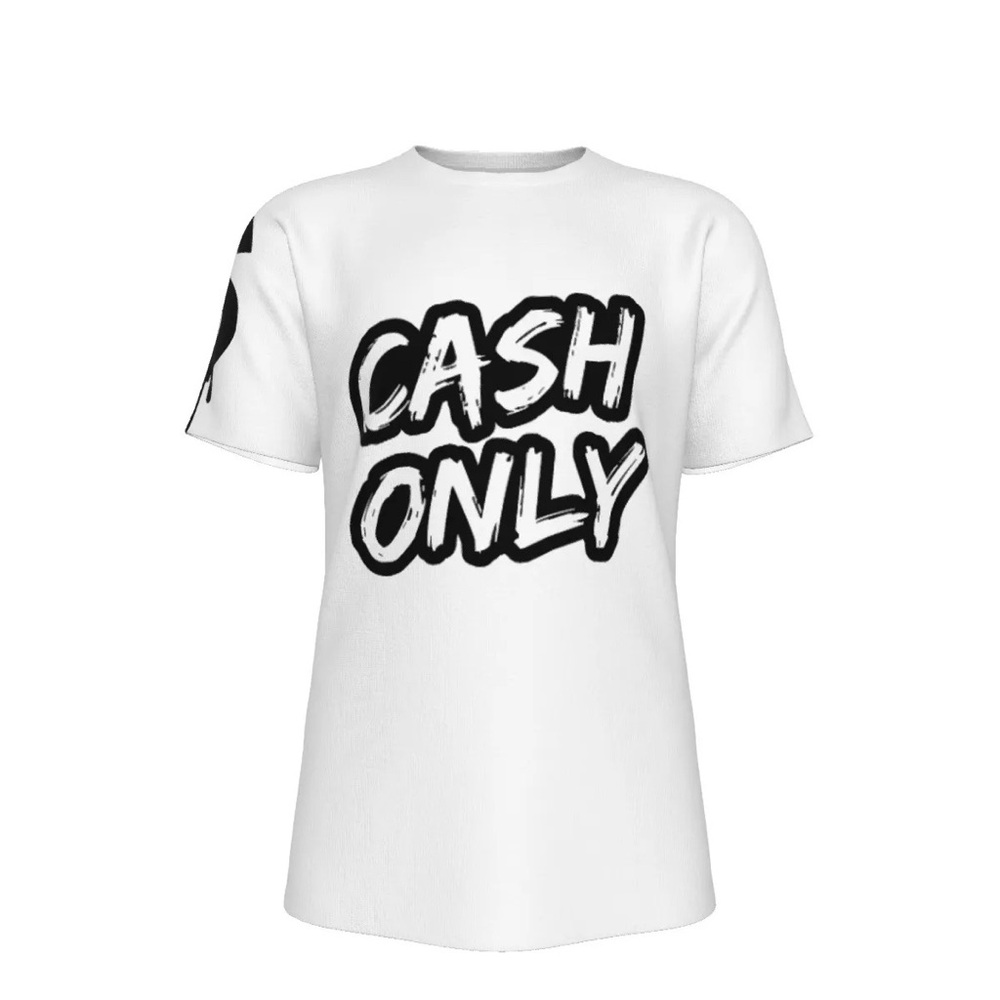 CASHONLY WHITE TEE 💰